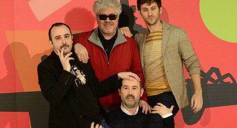 Pedro Almodóvar, Carlos Areces, Javier Cámara y Raúl Arévalo presentan 'Los amantes pasajeros' en Madrid