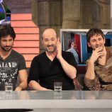 Hugo Silva, Javier Cámara y Raúl Arévalo en 'El hormiguero' con 'Los amantes pasajeros'