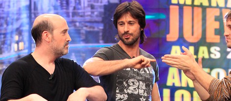 Hugo Silva y Javier Cámara en 'El hormiguero' promocionando 'Los amantes pasajeros'