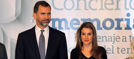 Los Príncipes Felipe y Letizia en el concierto en homenaje a las víctimas del terrorismo