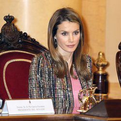 La Princesa Letizia muy seria en el acto oficial del Día Mundial de las Enfermedades Raras