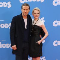 Ryan Reynolds y Emma Stone en el estreno de 'Los Croods' en Nueva York