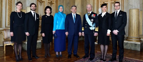 La Familia Real Sueca con el presidente de Turquía y su esposa