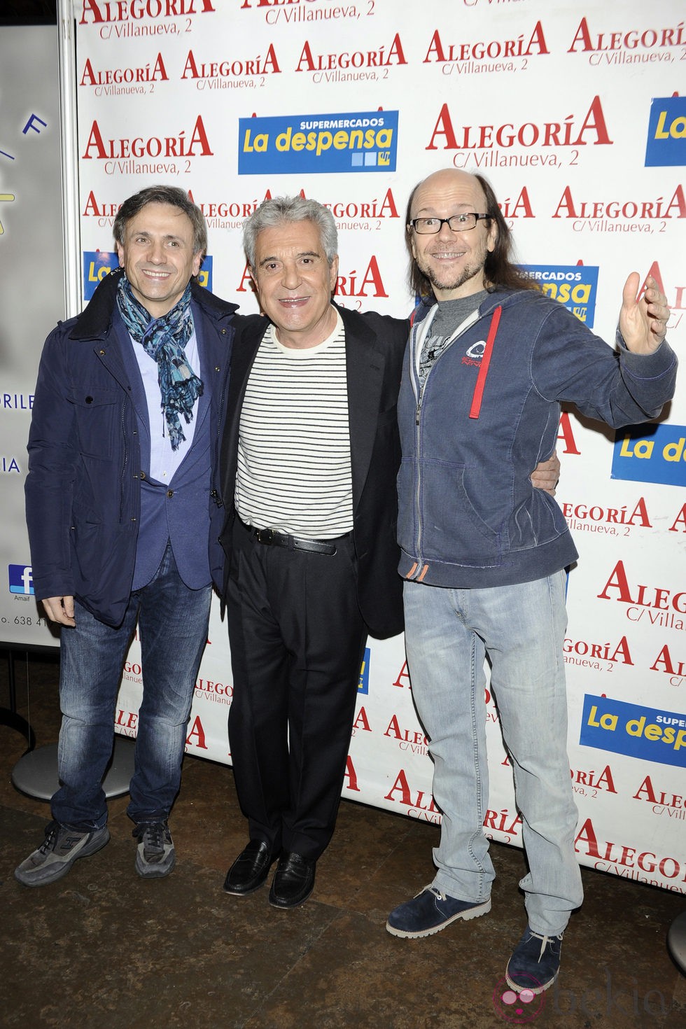 José Mota, Andrés Pajares y Santiago Segura en un acto solidario en favor de la infancia