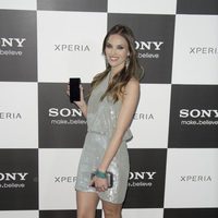 Helen Lindes en la presentación del nuevo teléfono móvil de Sony