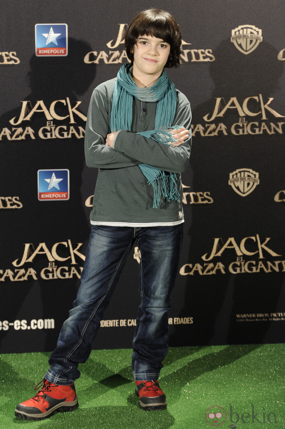 Daniel Avilés en el estreno de 'Jack el caza gigantes'