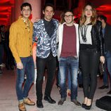 Eduardo Casanova, Paco León, David Castillo y Andrea Guasch en la fiesta Edun-Diesel