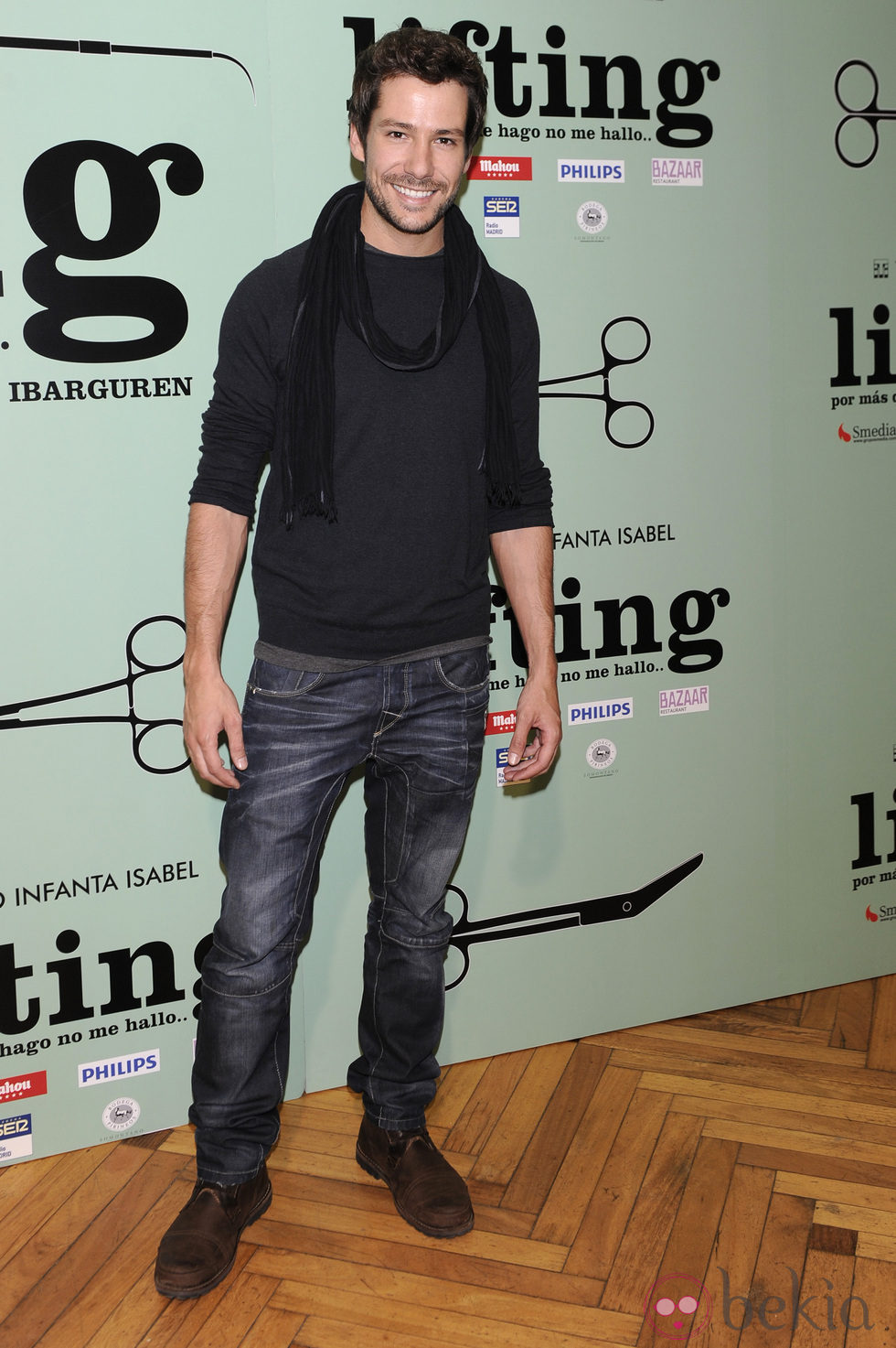 Alejandro Albarracín en el estreno de la obra de teatro 'Lifting'