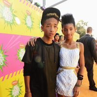 Willow y Jaden Smith en la alfombra roja de la 26 edición de los premios Nickelodeon