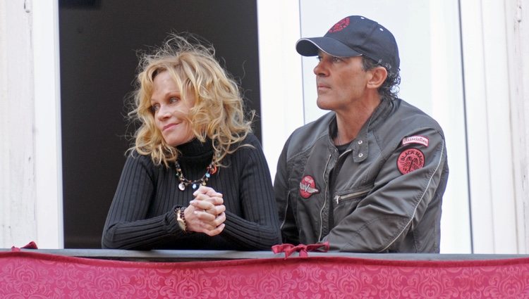 Antonio Banderas y Melanie Griffith en la Semana Santa de Málaga 2013