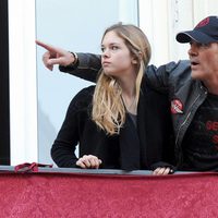 Antonio Banderas y su hija Stella del Carmen en la Semana Santa de Málaga 2013