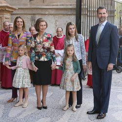 La Familia Real en la Misa de Pascua en la Catedral de Mallorca