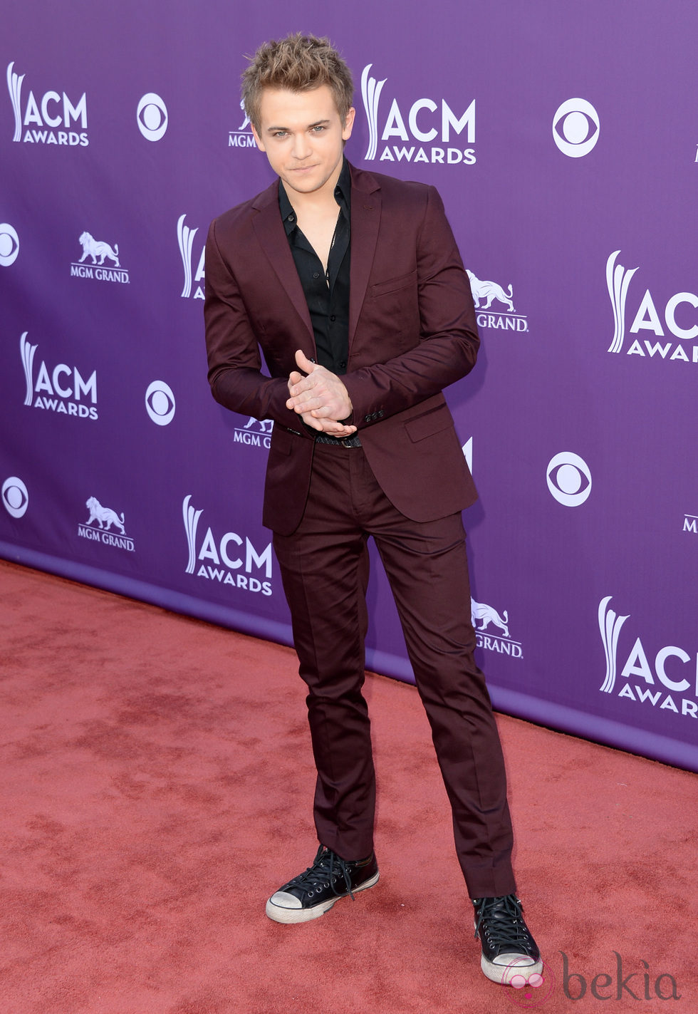 Hunter Hayes en la alfombra roja de los Premios de Música Country 2013