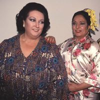 Sara Montiel junto a Monserrat Caballé y Lola Flores