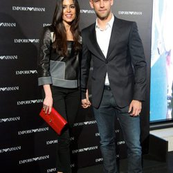 Gonzalo Miró y Ana Isabel Medinabeitia en la inaugruación de una tienda de Armani en Madrid