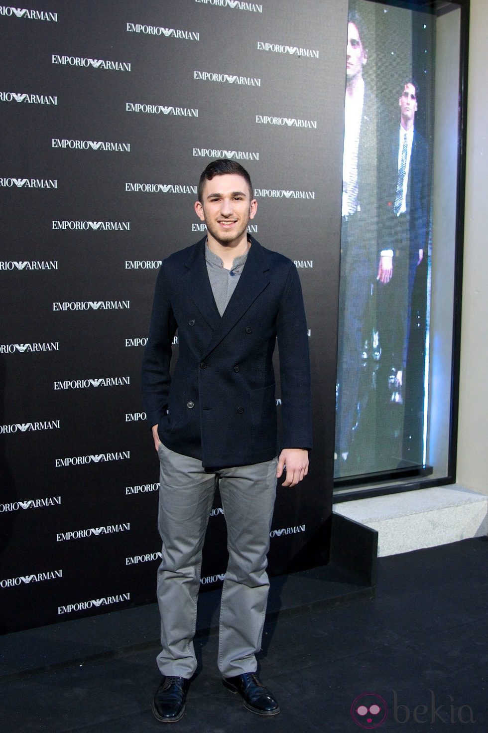 David Castillo en la inauguración de una tienda de Armani en Madrid