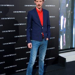 Eloy Azorín en la inauguración de una tienda de Armani en Madrid