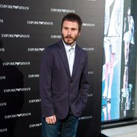 Rubén Ochandiano en la inauguración de una tienda de Armani en Madrid