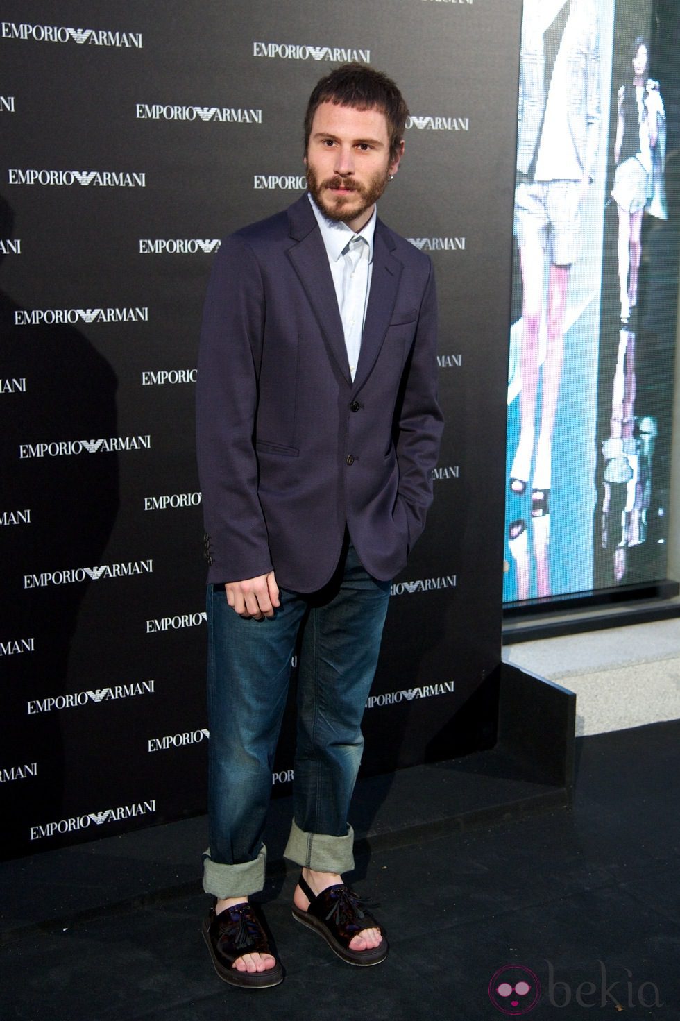 Rubén Ochandiano en la inauguración de una tienda de Armani en Madrid