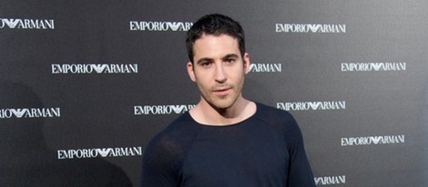 Miguel Ángel Silvestre en la inauguración de una tienda de Armani en Madrid