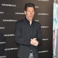 Diego Simeone en la inauguración de una tienda de Armani en Madrid