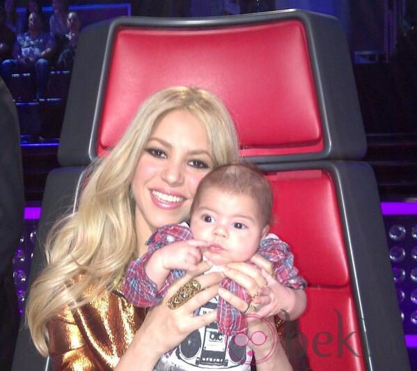 Shakira con su hijo Milan en 'The Voice'