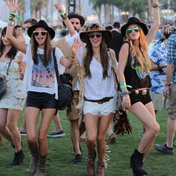 Miranda Kerr, Alessandra Ambrosio y Candice Swanepoel en el Festival de Coachella 2013