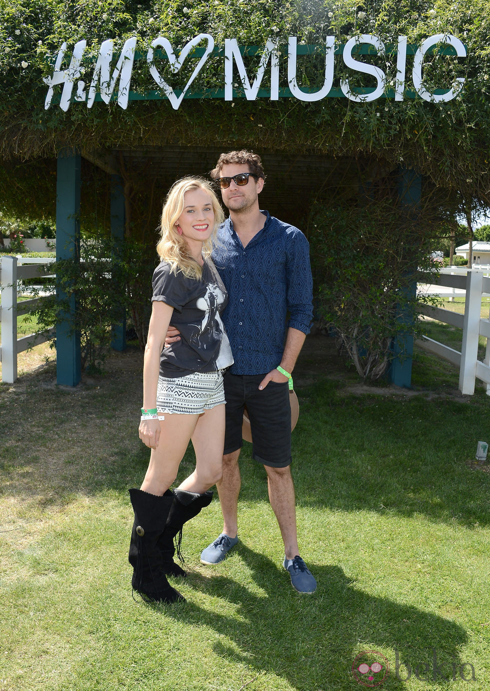 Diane Kruger y Joshua Jackson en el Festival de Coachella 2013