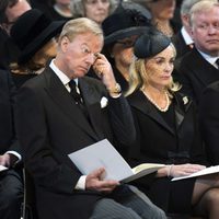 Mark y Sarah Thatcher en el funeral de Margaret Thatcher