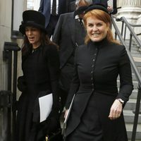 Sarah Ferguson en el funeral de Margaret Thatcher