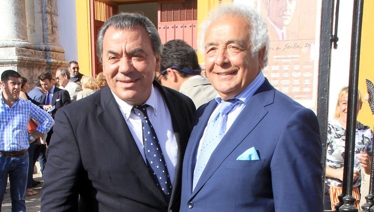 Antonio Romero y Rafael Ruiz, Los del Río disfrutan de los toros de la Feria de Abril 2013