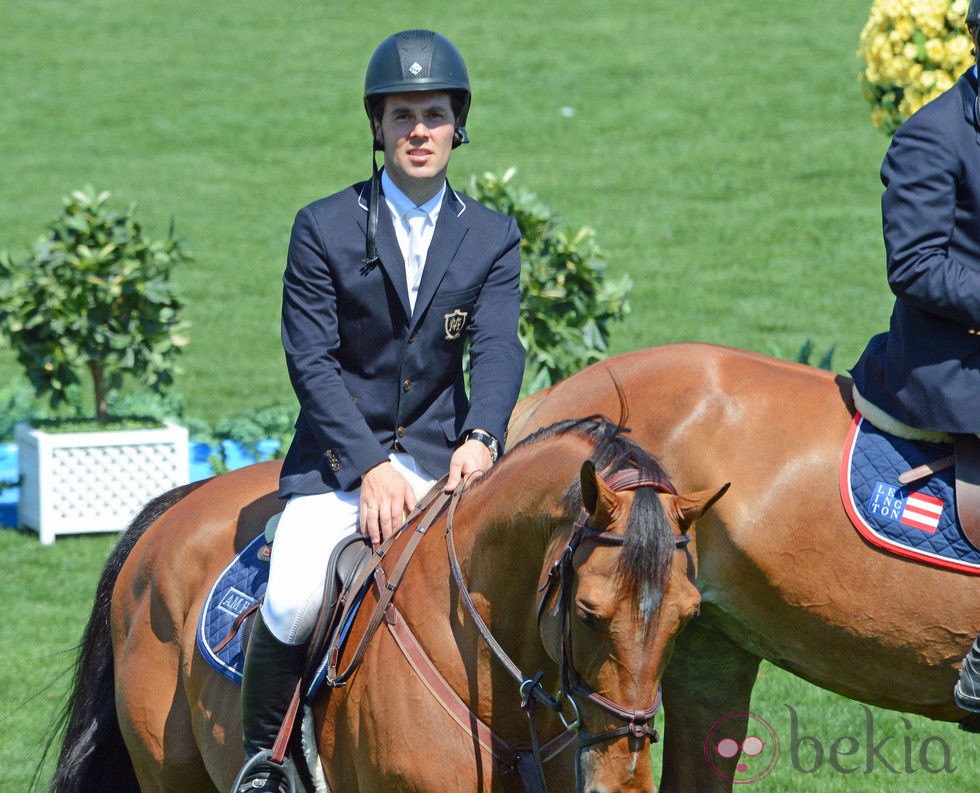 Sergio Álvarez compitiendo en un campeonato hípico de Barcelona