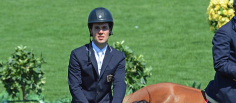 Sergio Álvarez compitiendo en un campeonato hípico de Barcelona