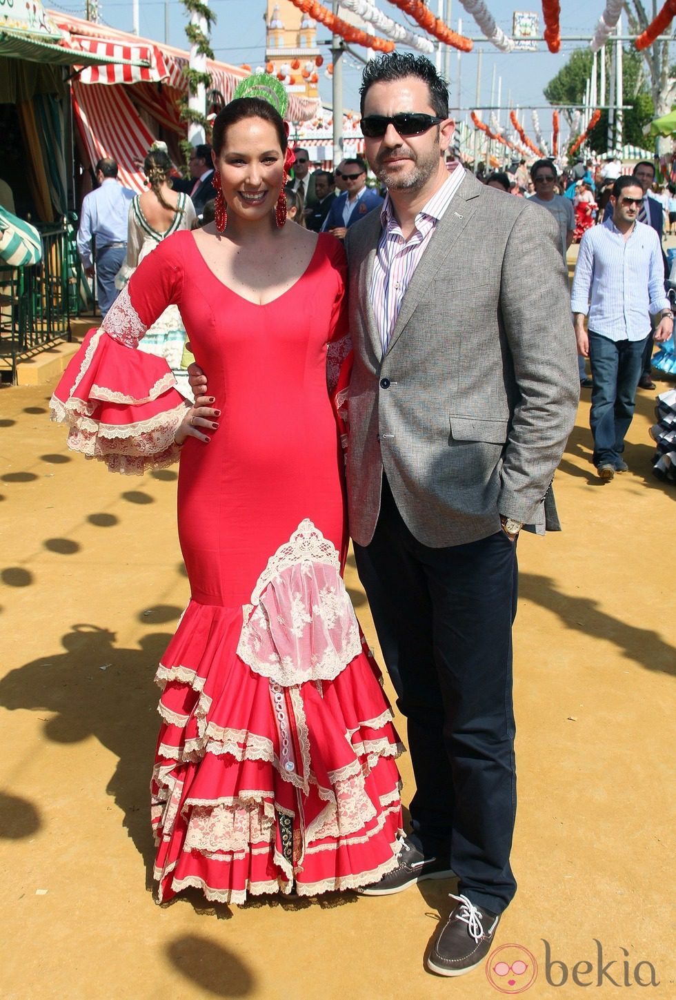 Chayo Mohedano y Andrés Fernández en la Feria de Abril 2013