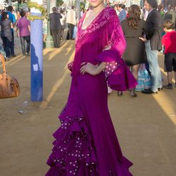 La exmodelo María León en la Feria de Abril 2013