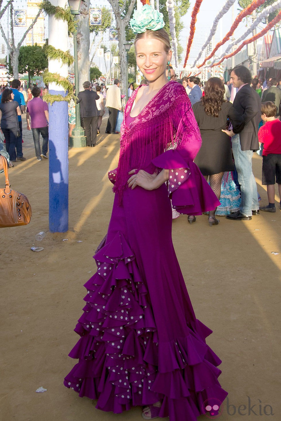 La exmodelo María León en la Feria de Abril 2013