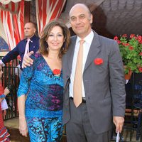 Ana Rosa Quintana y su marido Juan Muñoz en la Feria de Abril 2013