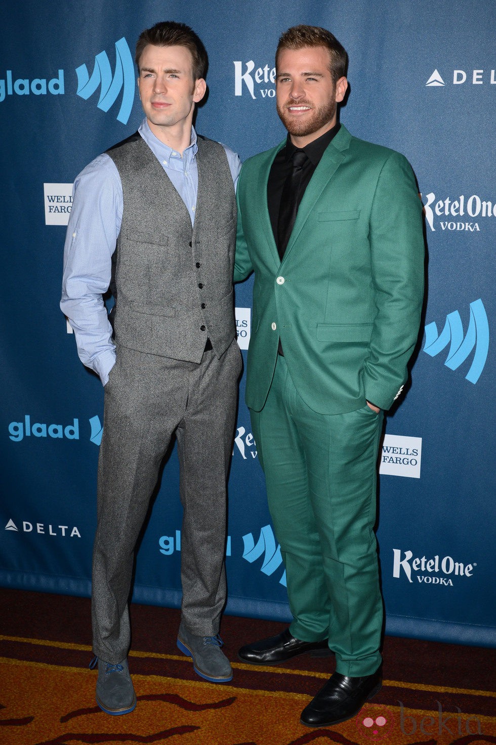 Chris y Scott Evans en los Glaad Media Awards 2013 en Los Angeles