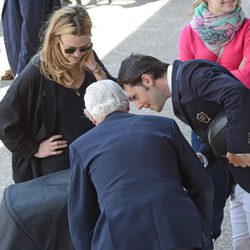 Marta Ortega y Sergio Álvarez, pendientes de su hijo Amancio