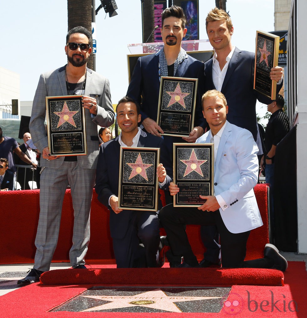 Los Backstreet Boys en el Paseo de la Fama de Hollywood