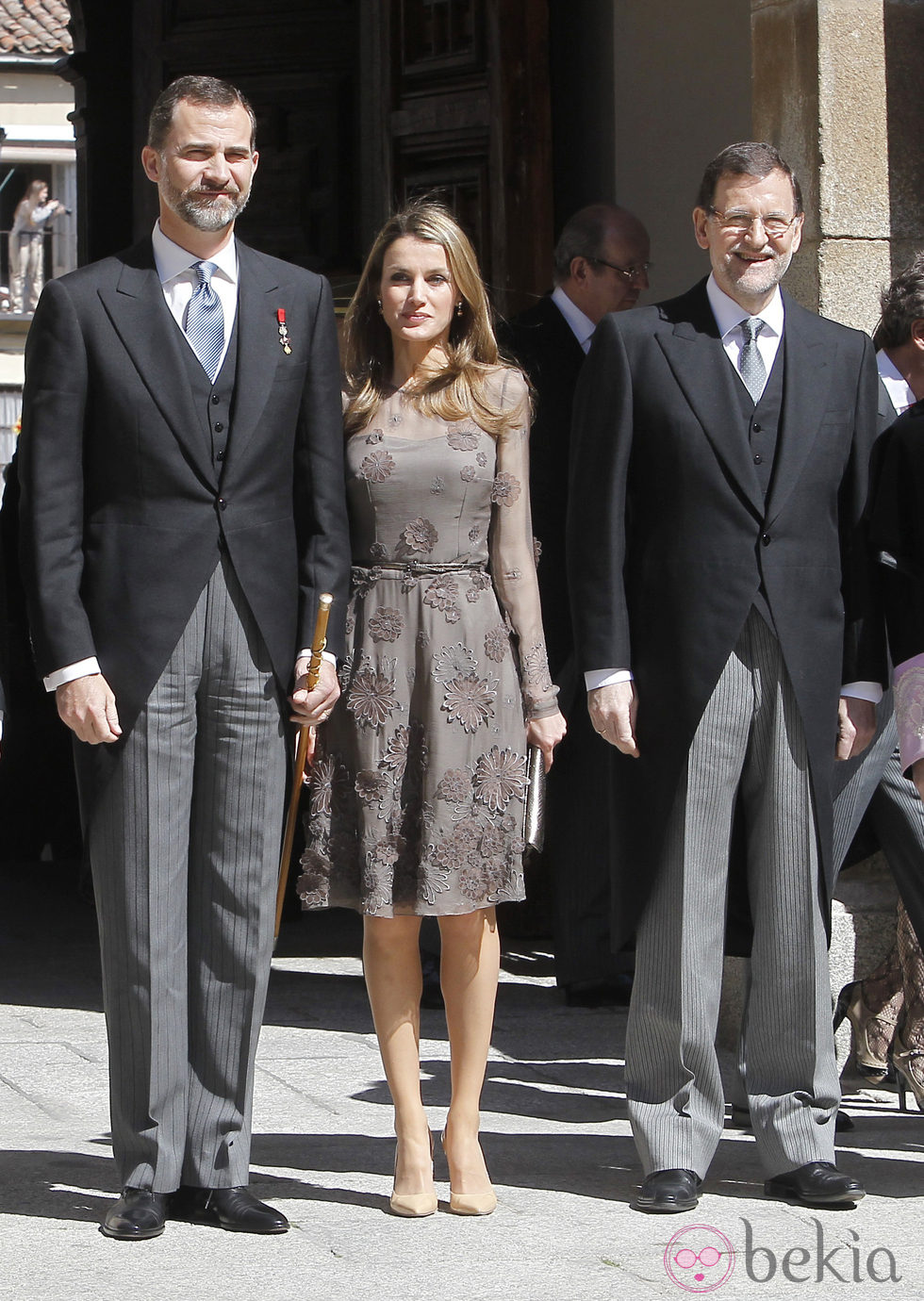 Los Príncipes de Asturias y Mariano Rajoy en la entrega del Premio Cervantes 2012