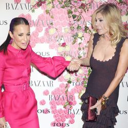 Paula Echevarría y Bibiana Fernández en la fiesta de presentación del perfume 'Rosa'