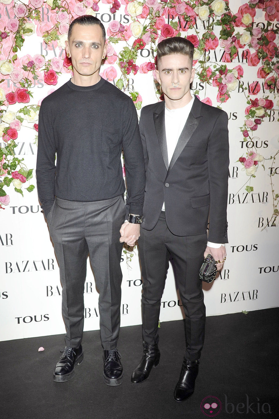 David Delfín y Pelayo Díaz en la fiesta de presentación del perfume 'Rosa'