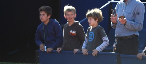 Miguel Urdangarín anima a Rafa Nadal en el Conde de Godó 2013