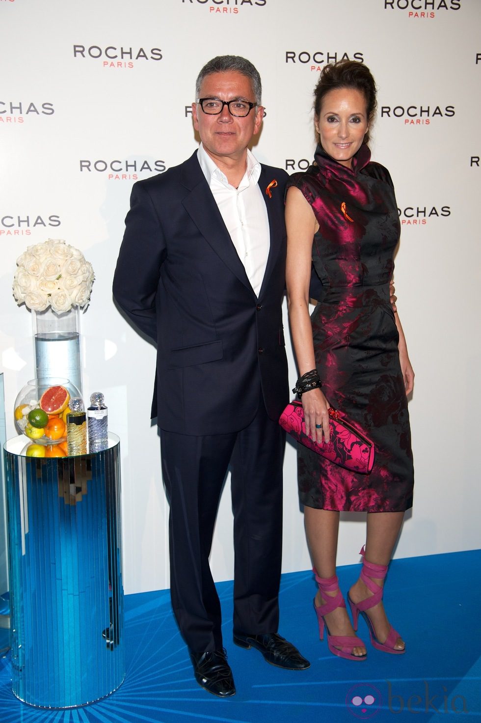 Juan Ramón Lucas y Sandra Ibarra en una fiesta organizada por Rochas en Madrid