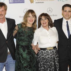 Eloy Azorín, Marta Larralde, Concha Velasco y Llorenc González en los Premios Iris 2013