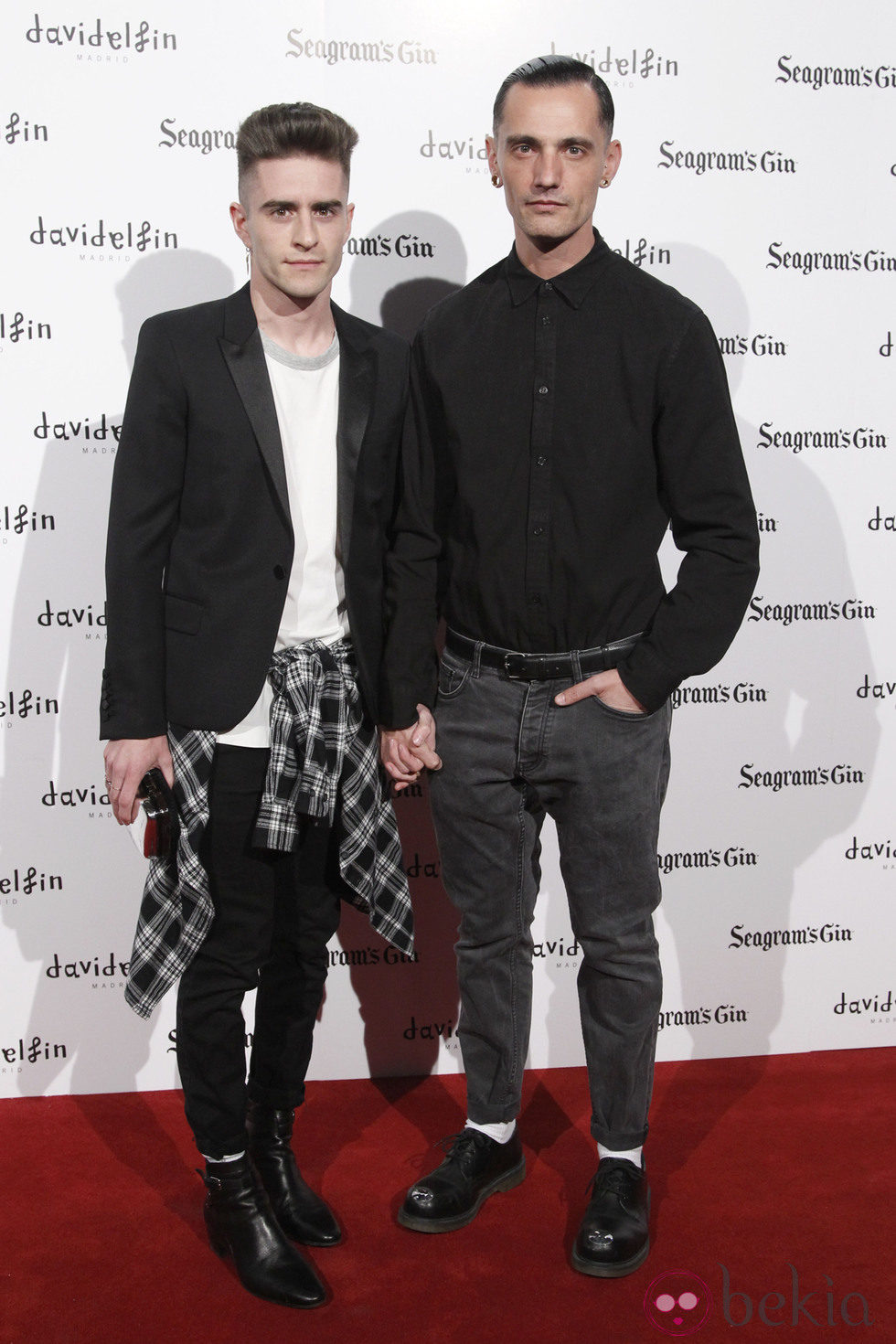 David Delfín y Pelayo Díaz en el estreno del cortometraje 'Ruido'