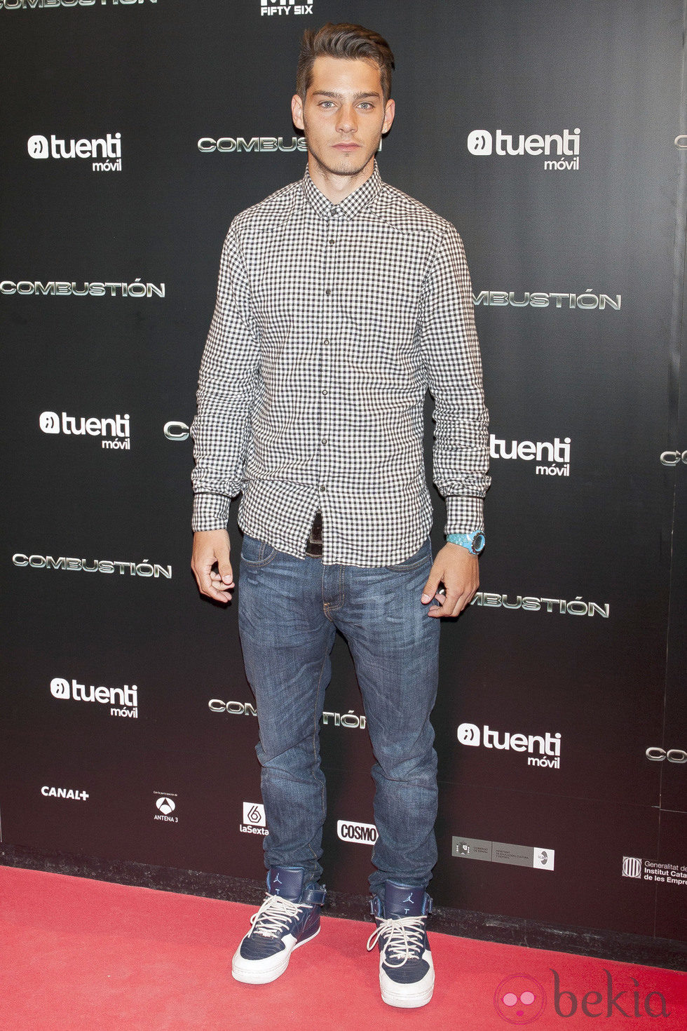 Joel Bosqued en el estreno de 'Combustión'