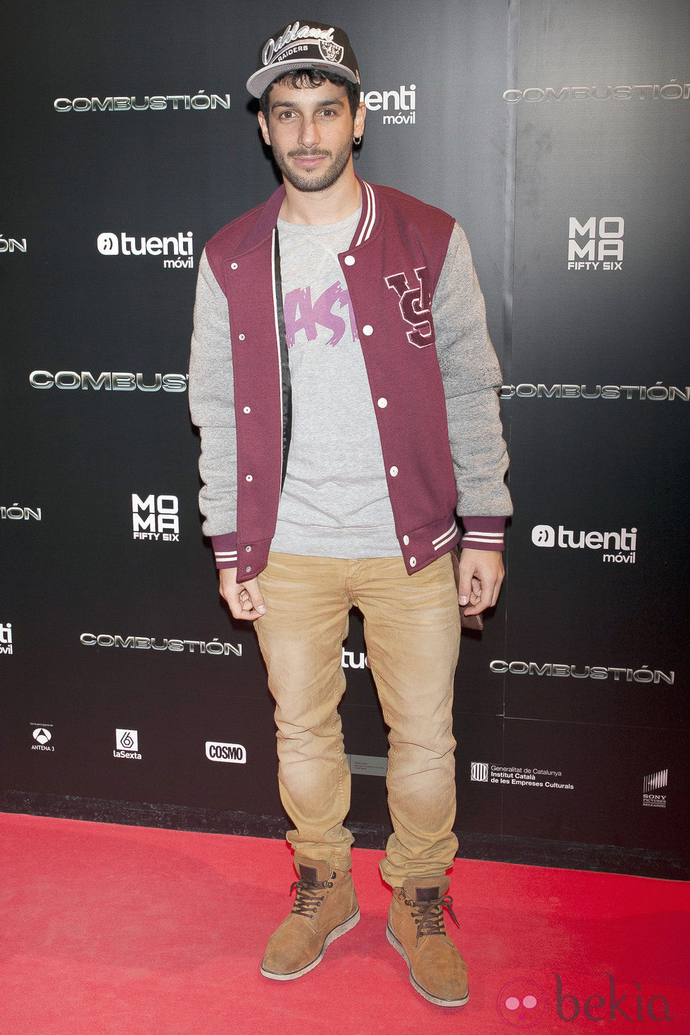 Jonás Beramí en el estreno de 'Combustión'