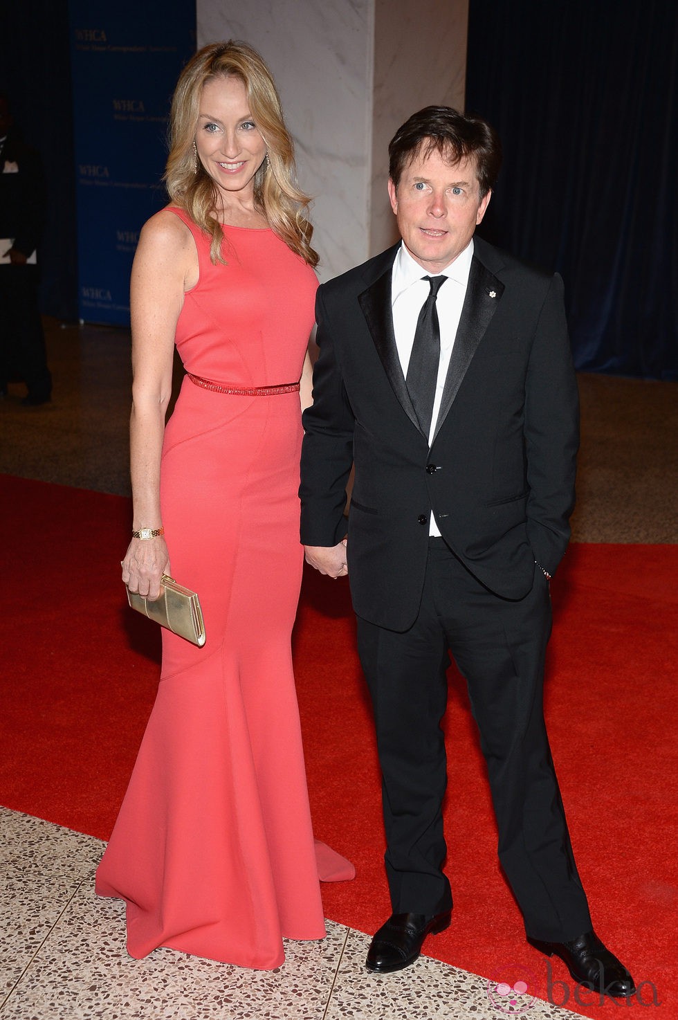 Tracy Pollan y Michael J. Fox en la 2013 White House Correspondents' Association Dinner